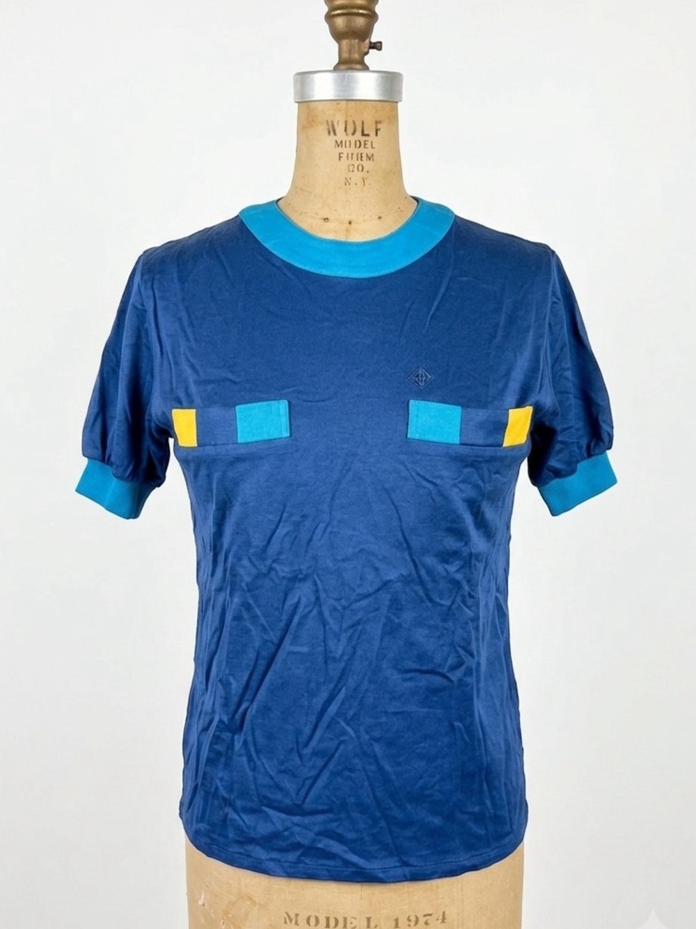 Vtg 80/90s Christian Dior SPORTS Ringer Tee Rare Sz M Colorblock Retro